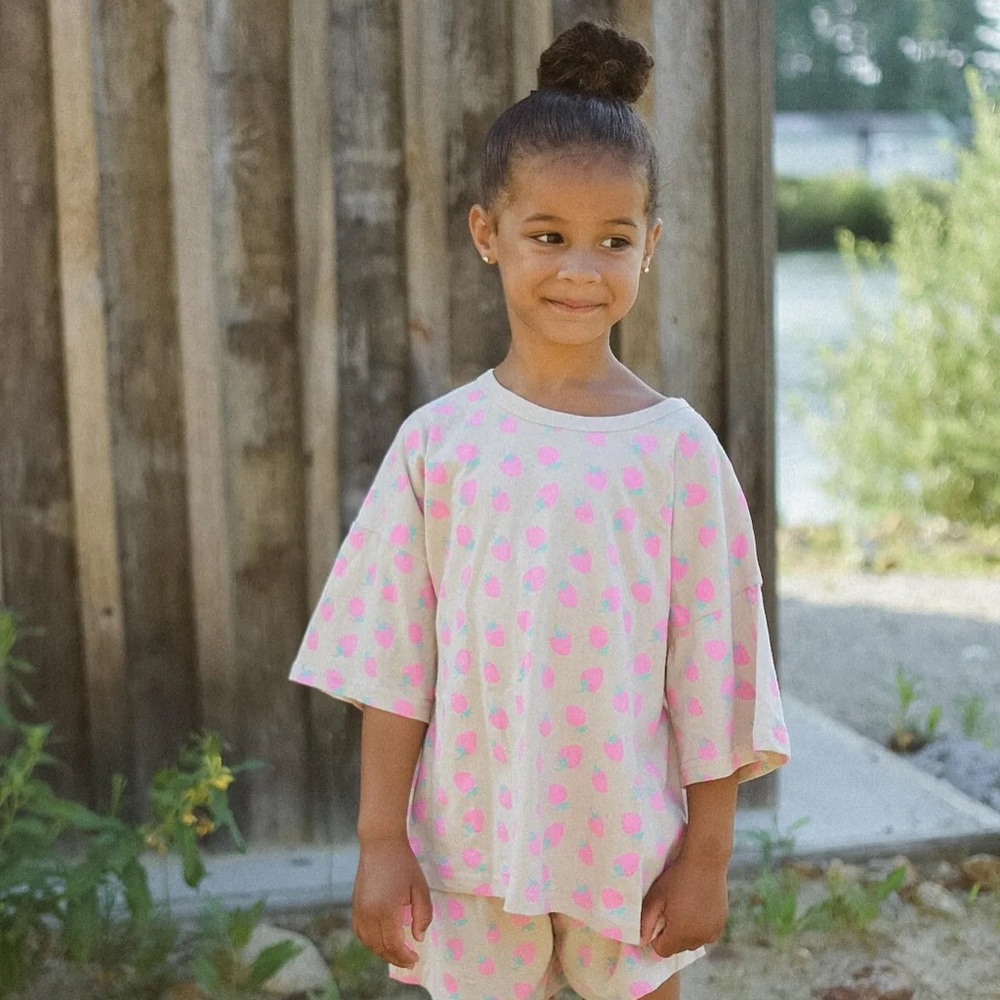 Indy & Pippa strawberry daydreamers matching set NWT size 3T oversized - Picture 9 of 10